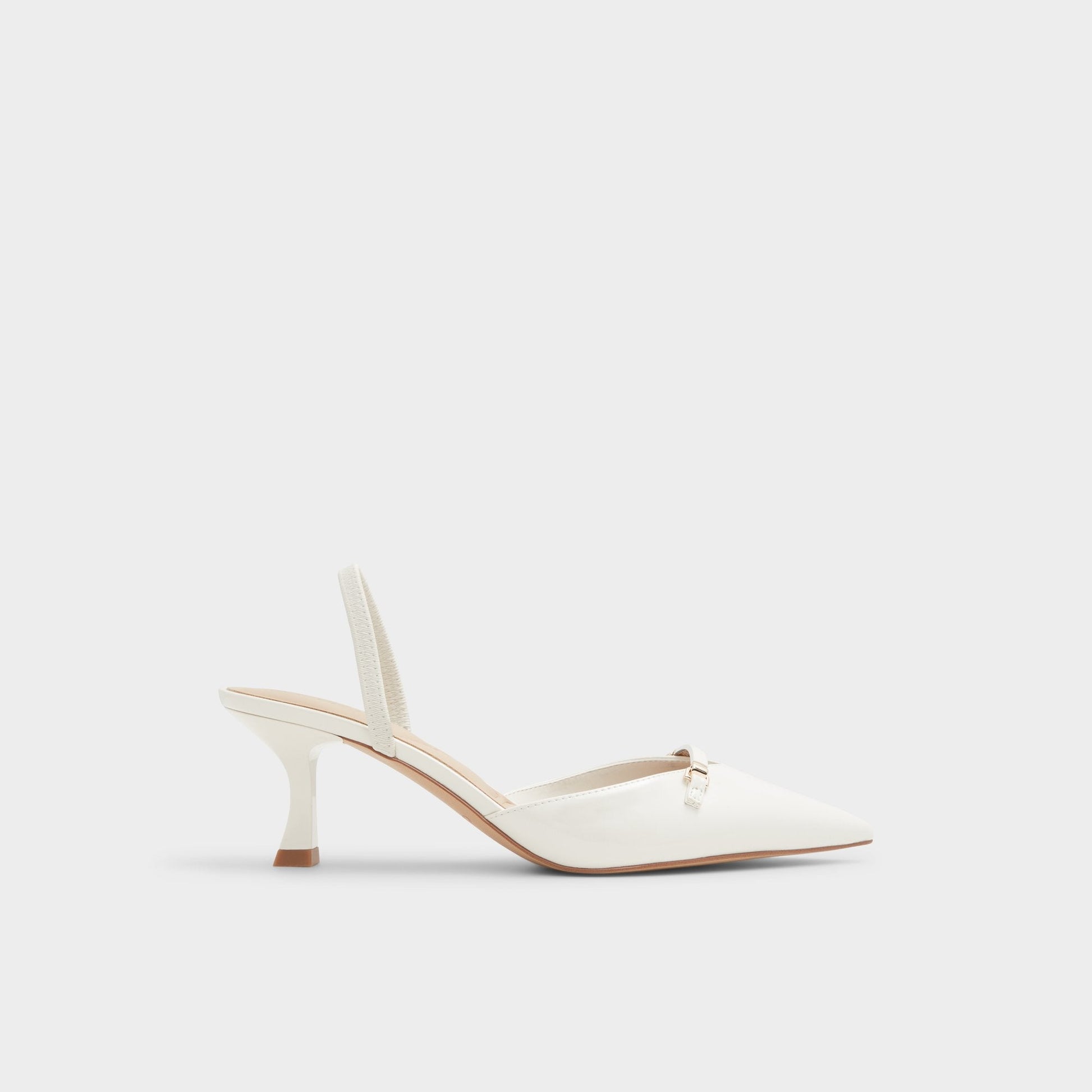 Nailah White/Bone Women's Kitten heels - Slingback heel, Kitten heel | Aldo Premium