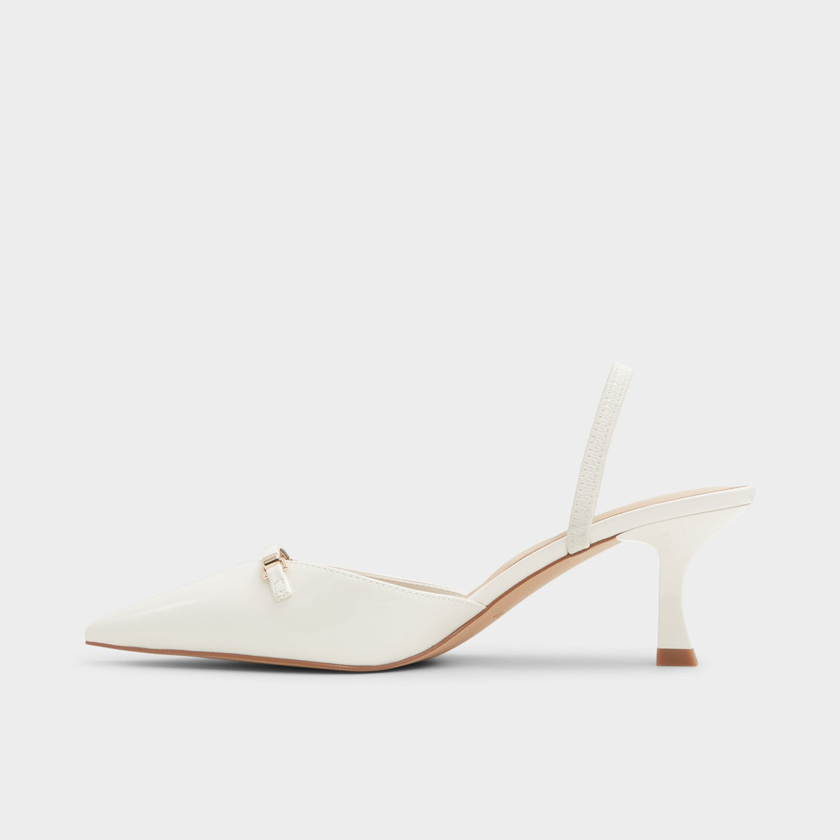 Nailah White/Bone Women's Kitten heels - Slingback heel, Kitten heel | Aldo Premium