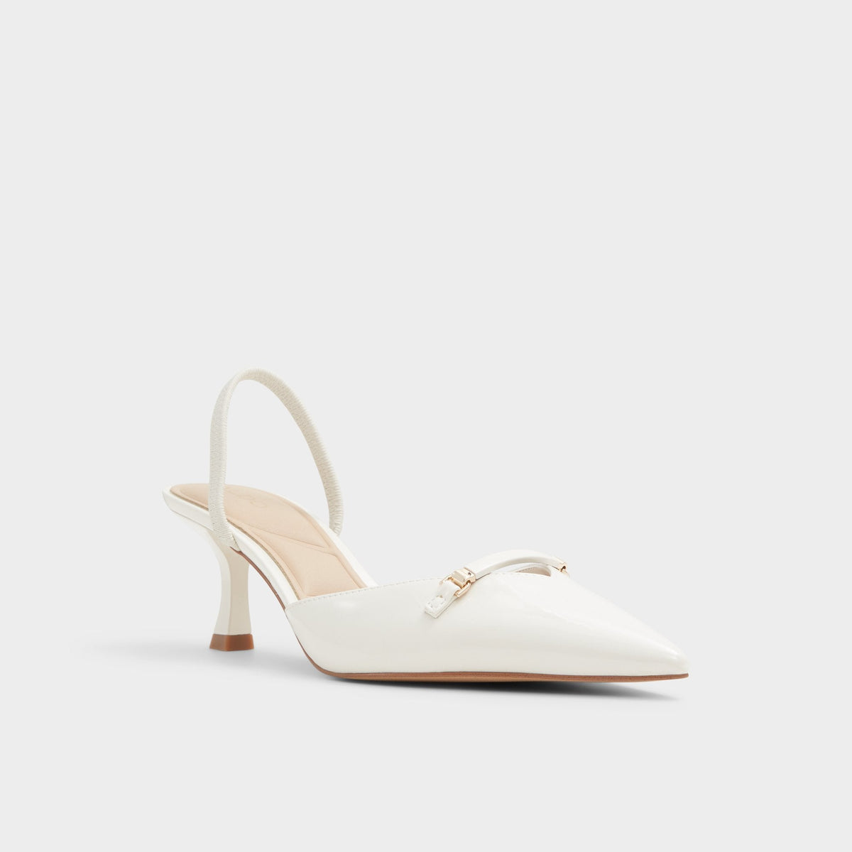 Nailah White/Bone Women's Kitten heels - Slingback heel, Kitten heel | Aldo Premium