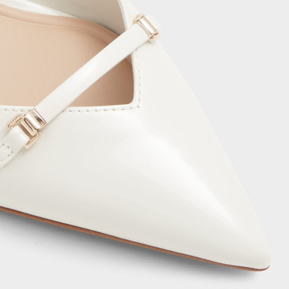 Nailah White/Bone Women's Kitten heels - Slingback heel, Kitten heel | Aldo Premium