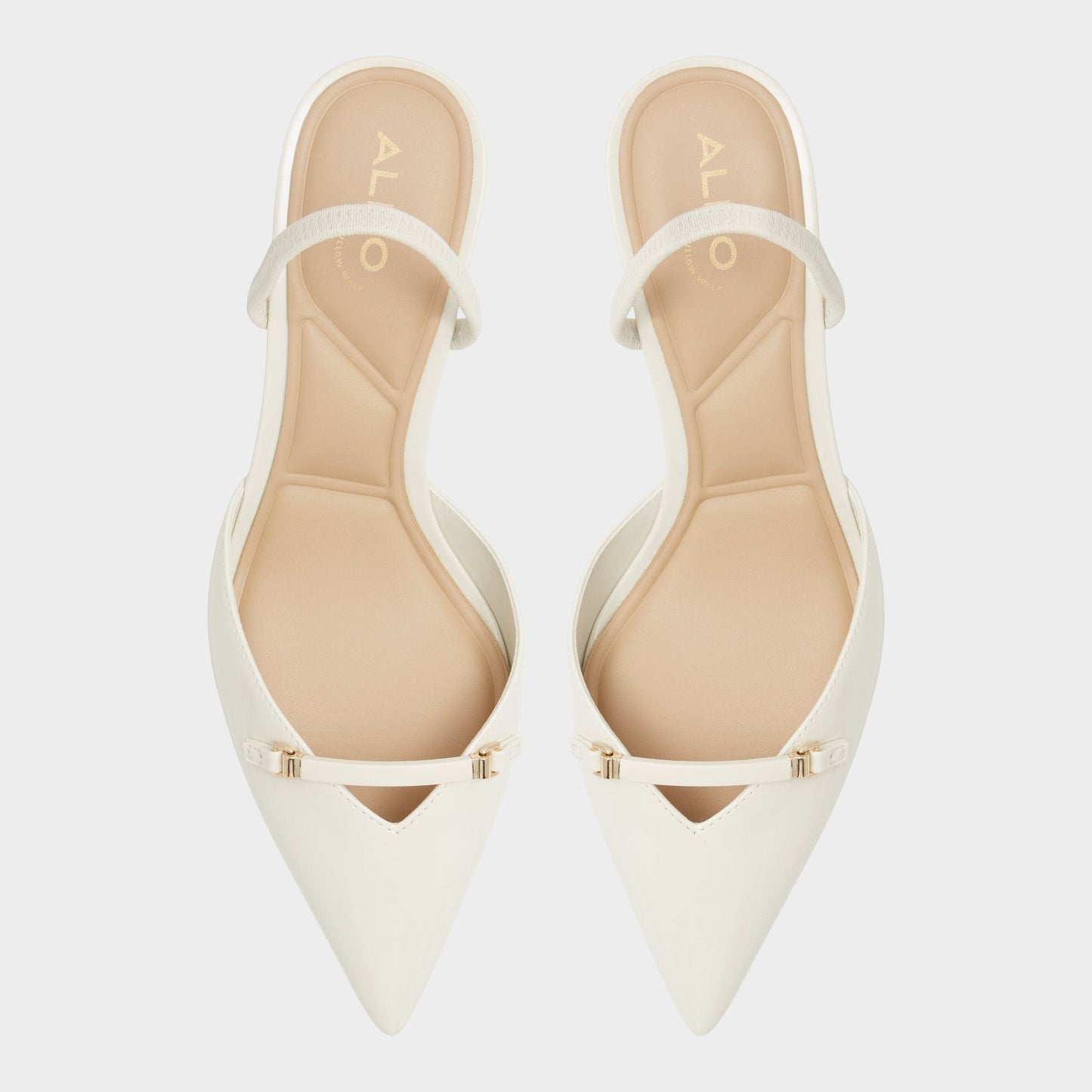 Nailah White/Bone Women's Kitten heels - Slingback heel, Kitten heel | Aldo Premium