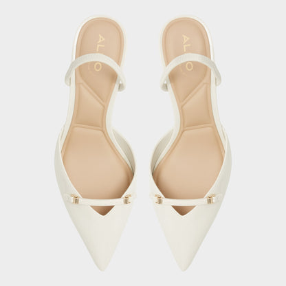 Nailah White/Bone Women's Kitten heels - Slingback heel, Kitten heel | Aldo Premium