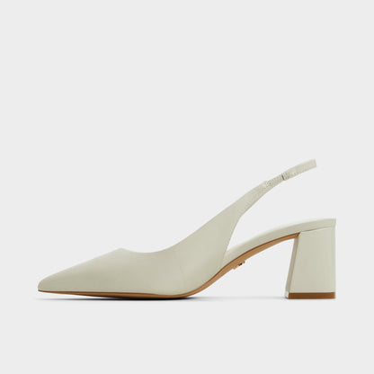 Uliana White/Bone Women's Slingbacks - Slingback heel, Block heel | Aldo New