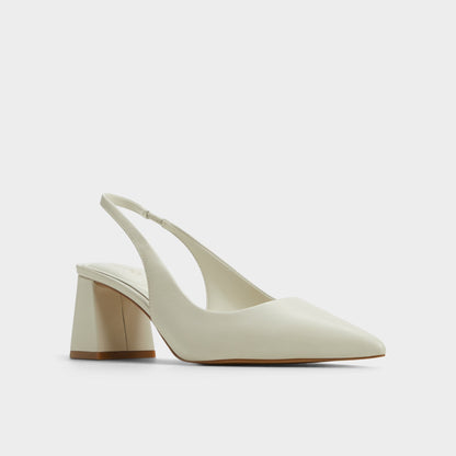 Uliana White/Bone Women's Slingbacks - Slingback heel, Block heel | Aldo New