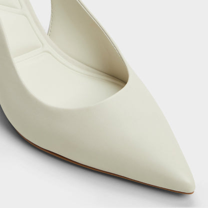 Uliana White/Bone Women's Slingbacks - Slingback heel, Block heel | Aldo New