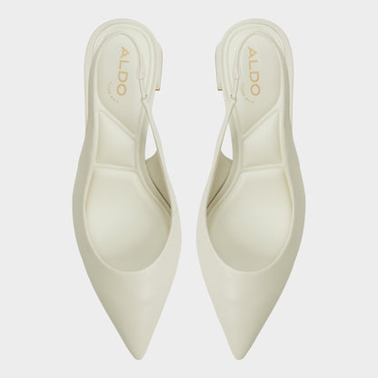 Uliana White/Bone Women's Slingbacks - Slingback heel, Block heel | Aldo New