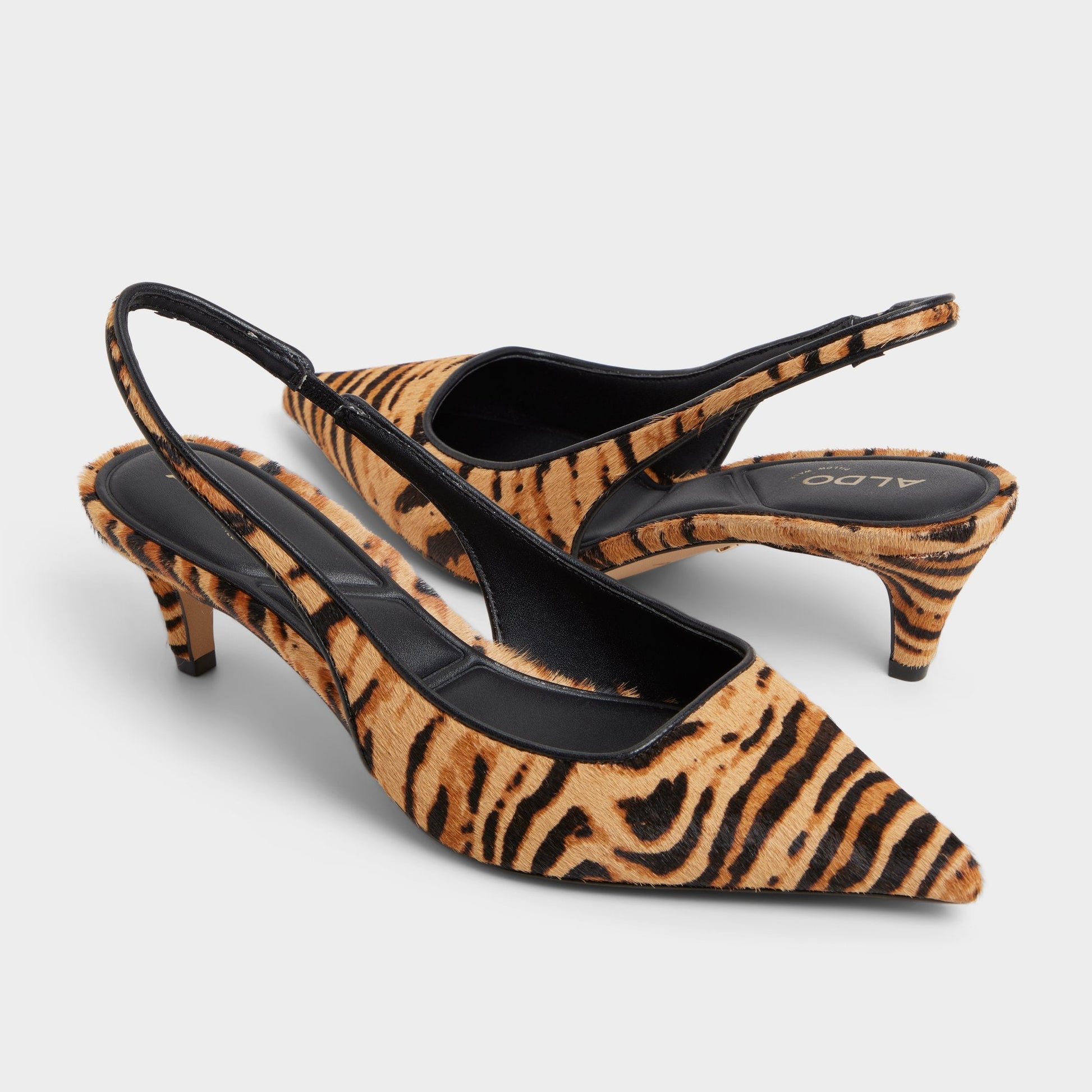 Leanah in Open Brown - Slingback heel, Kitten heel | Aldo Classic