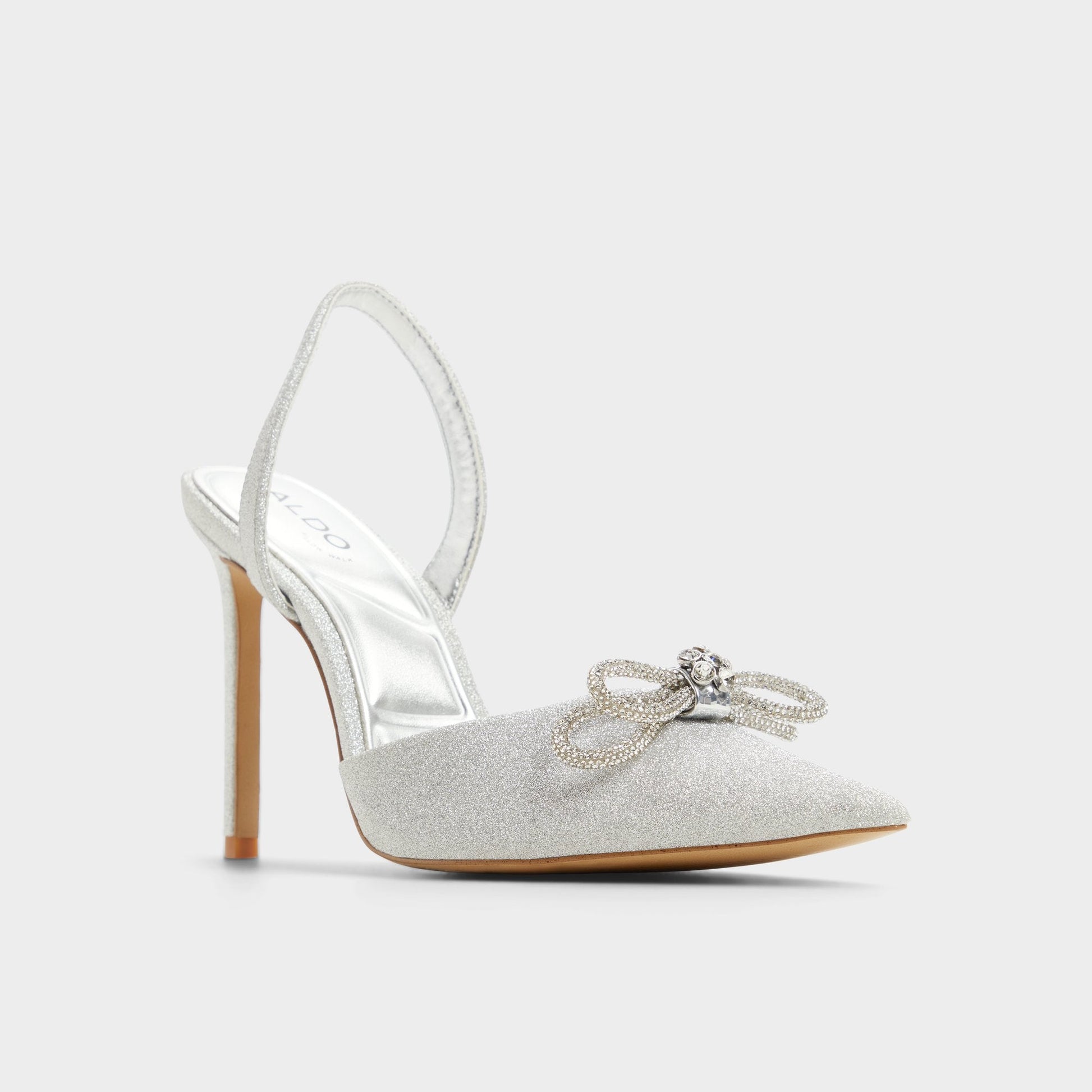 Addie Silver Women's Slingbacks - Slingback heel, Stiletto heel | Aldo New