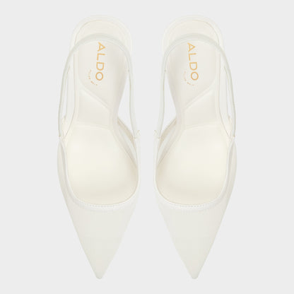 Evania White Women's Slingbacks - Slingback heel | Aldo New