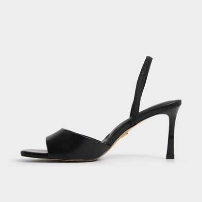 Andya Black Women's Strappy sandals - Slingback heeled sandal, Stiletto heel | Aldo Premium
