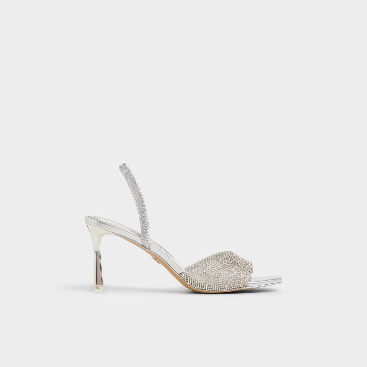 Andyana Silver Women's Strappy sandals - Slingback heeled sandal, Stiletto heel | Aldo New