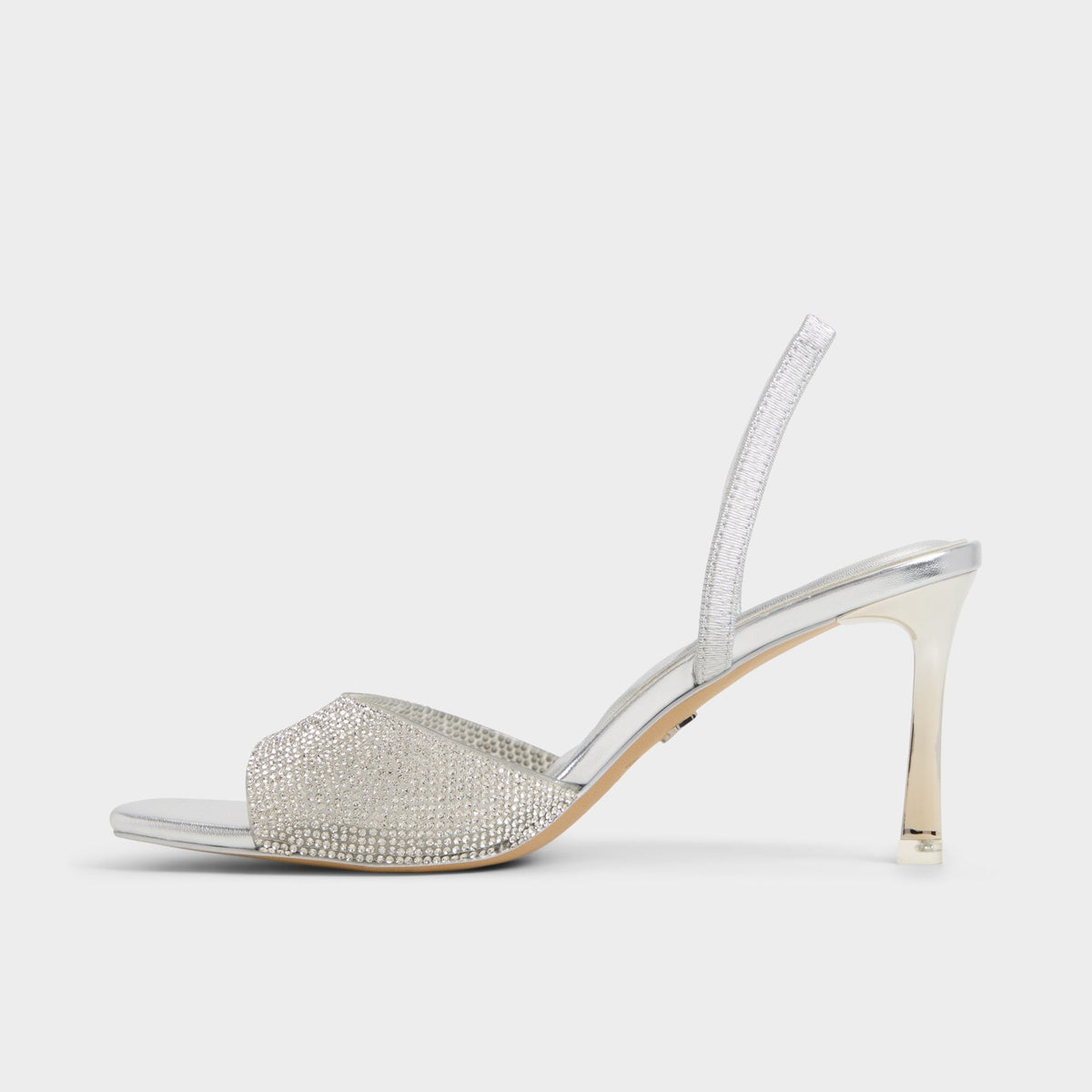 Andyana Silver Women's Strappy sandals - Slingback heeled sandal, Stiletto heel | Aldo New