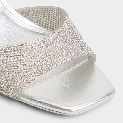 Andyana Silver Women's Strappy sandals - Slingback heeled sandal, Stiletto heel | Aldo New