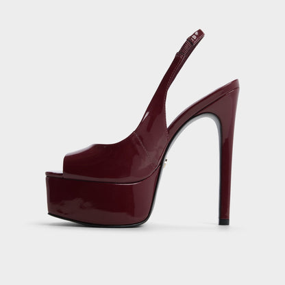 Thanlinie in Dark Red - Slingback heeled sandal, Platform | Aldo Featured