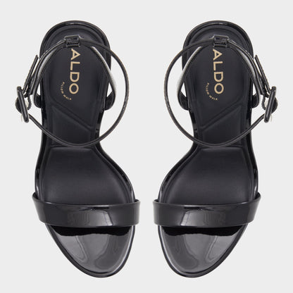Katelina Black Women's Heeled sandals - Strappy heeled sandal, Stiletto platform | Aldo Exclusive