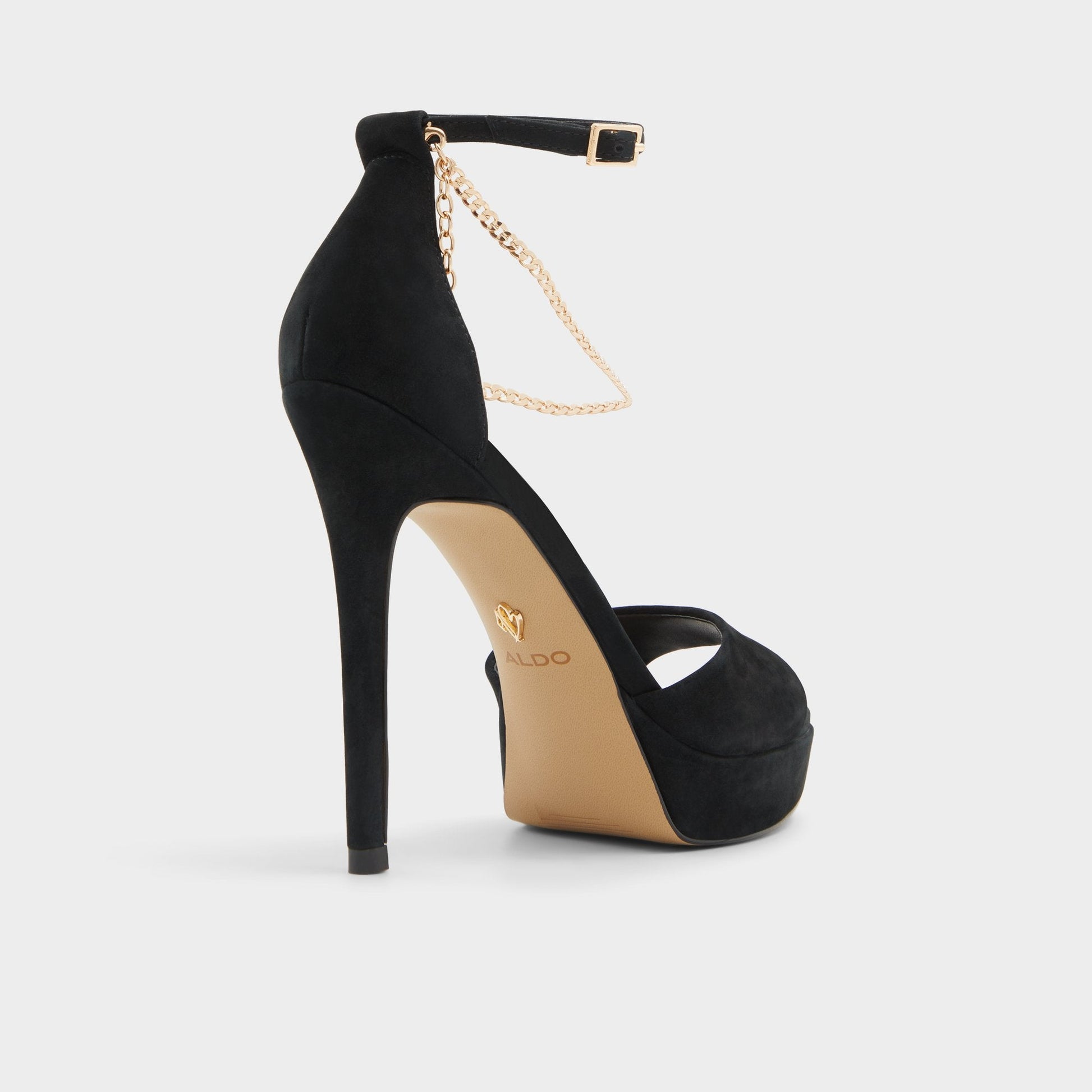 Afumeth Black Overflow Women's Platform sandals - Strappy heeled sandal, Stiletto platform | Aldo Signature