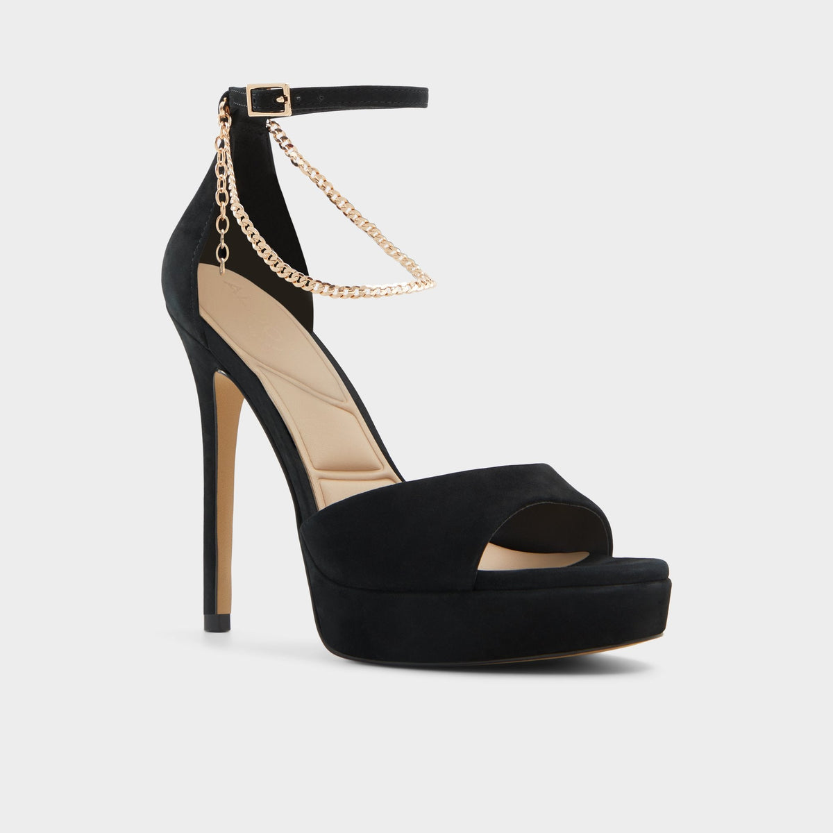 Afumeth Black Overflow Women's Platform sandals - Strappy heeled sandal, Stiletto platform | Aldo Signature