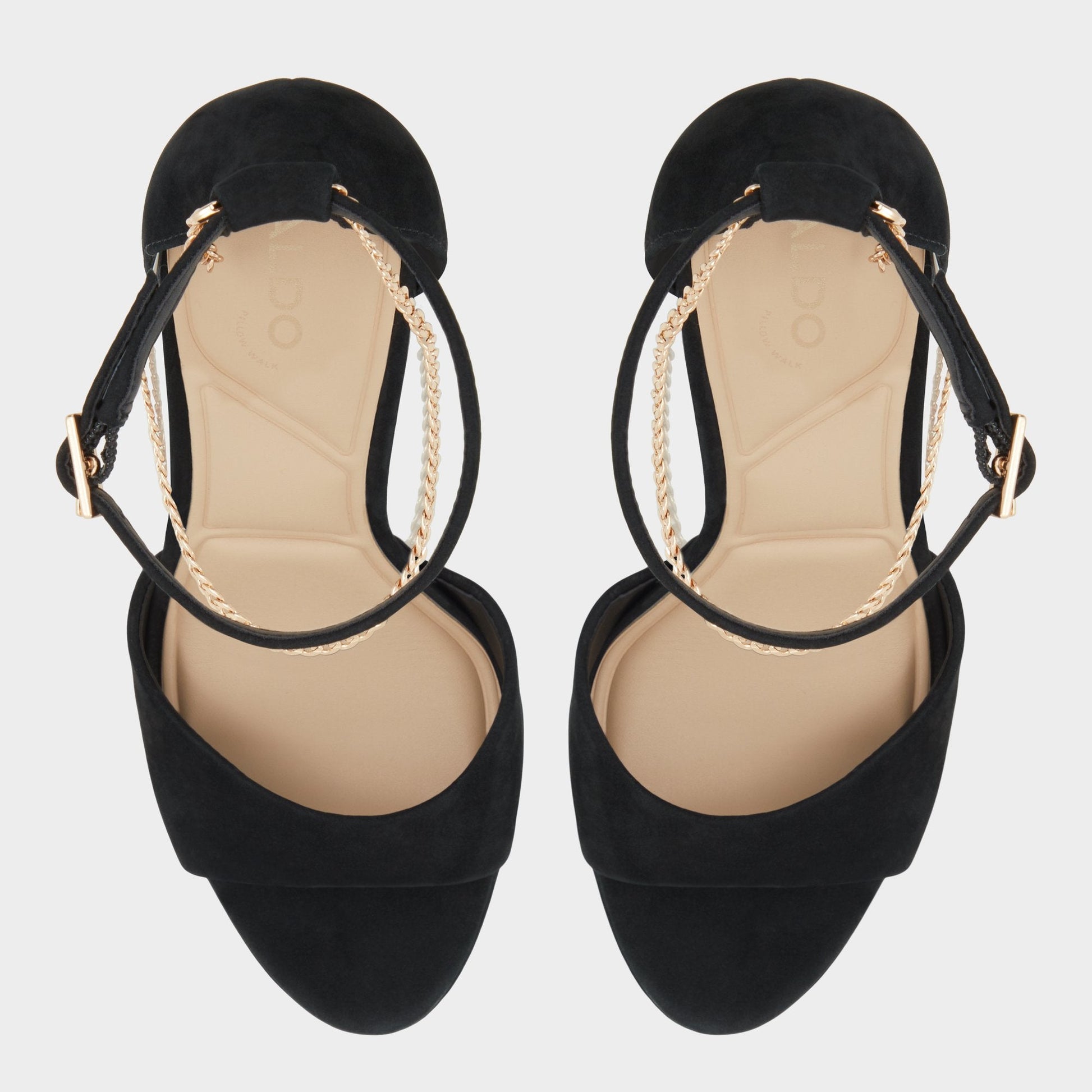 Afumeth Black Overflow Women's Platform sandals - Strappy heeled sandal, Stiletto platform | Aldo Signature