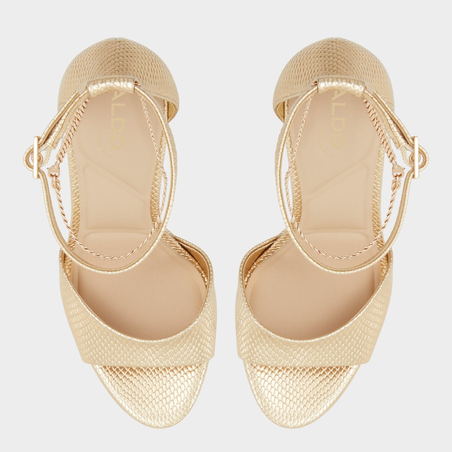 Afumeth Gold Women's Platform sandals - Strappy heeled sandal, Stiletto platform | Aldo Classic