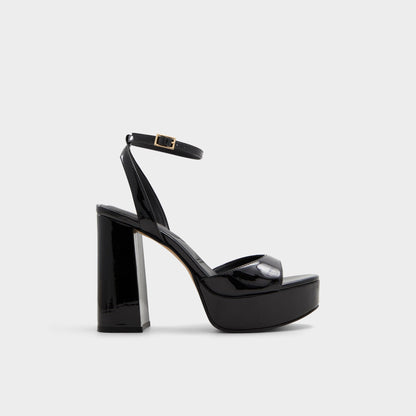 Valoria Black Women's Platform sandals - Strappy heeled sandal, Platform | Aldo Essential