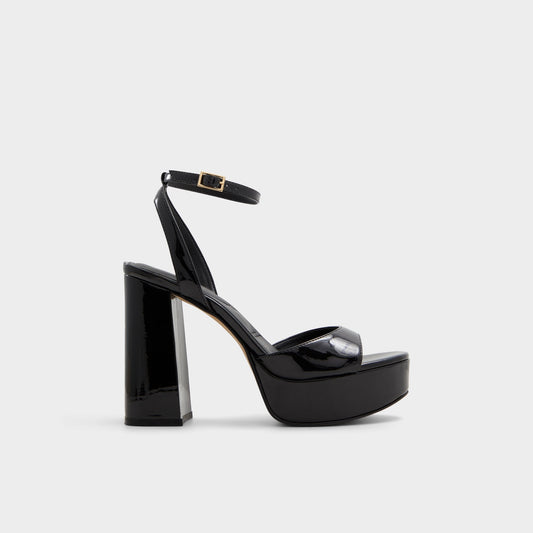 Valoria Black Women's Platform sandals - Strappy heeled sandal, Platform | Aldo Essential