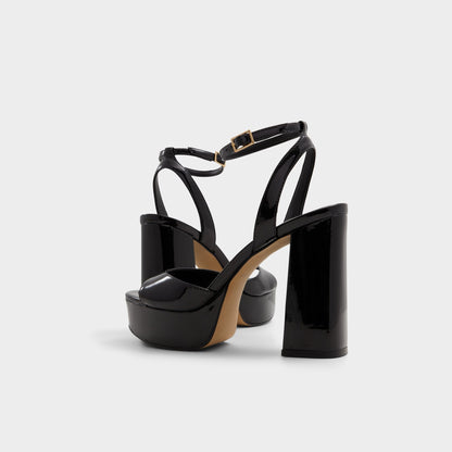 Valoria Black Women's Platform sandals - Strappy heeled sandal, Platform | Aldo Essential