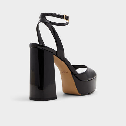 Valoria Black Women's Platform sandals - Strappy heeled sandal, Platform | Aldo Essential