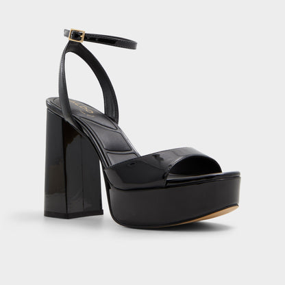 Valoria Black Women's Platform sandals - Strappy heeled sandal, Platform | Aldo Essential