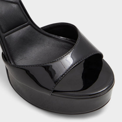 Valoria Black Women's Platform sandals - Strappy heeled sandal, Platform | Aldo Essential