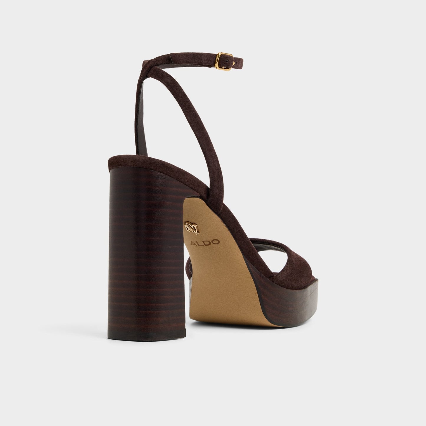 Lothon Dark Brown Women's Platform sandals - Strappy heeled sandal, Platform | Aldo Premium