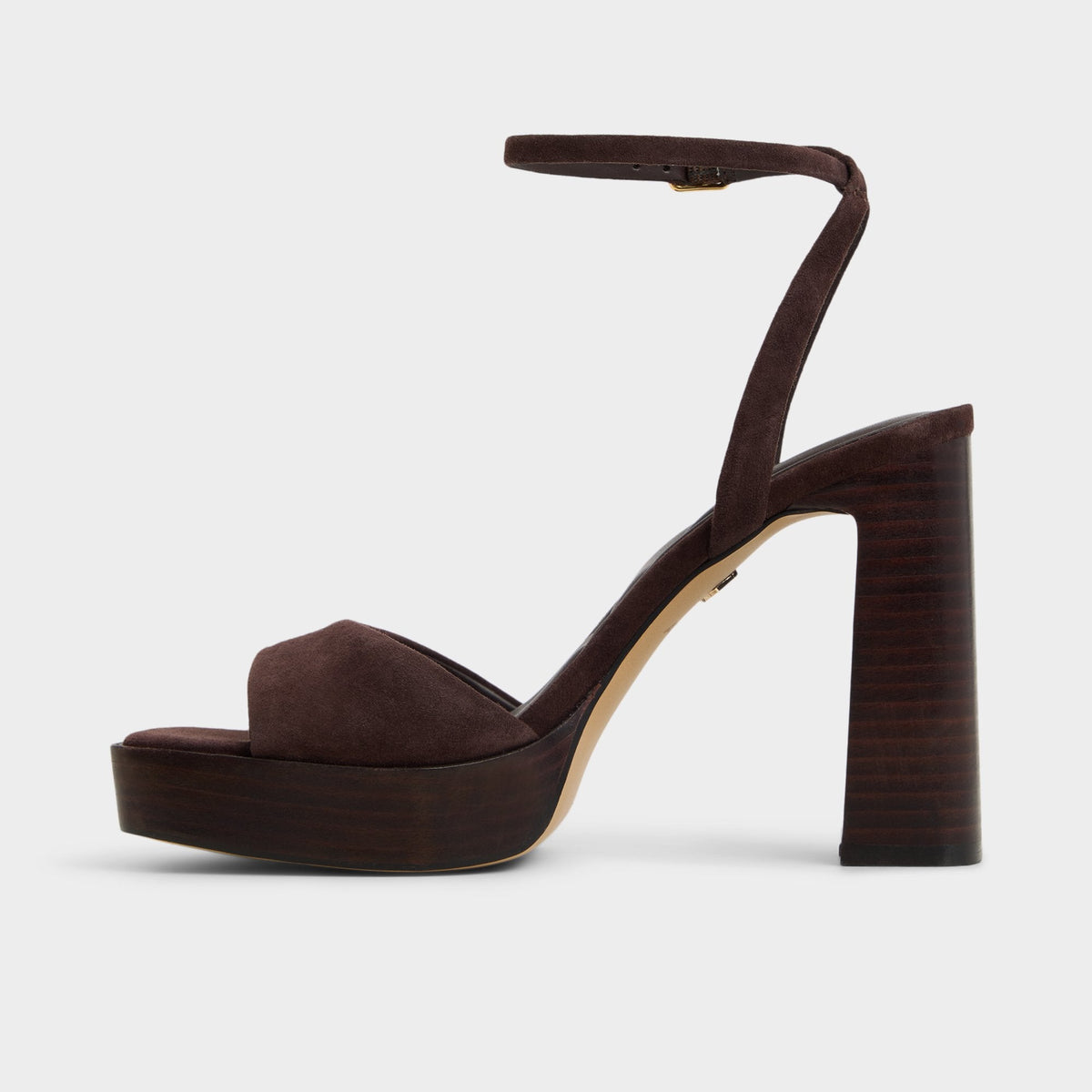 Lothon Dark Brown Women's Platform sandals - Strappy heeled sandal, Platform | Aldo Premium