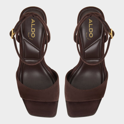 Lothon Dark Brown Women's Platform sandals - Strappy heeled sandal, Platform | Aldo Premium