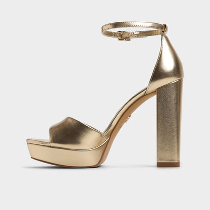 Enaegyn 2.0 in Gold - Strappy heeled sandal, Platform | Aldo New