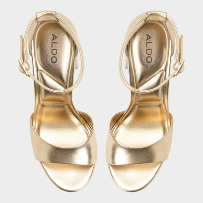 Enaegyn 2.0 in Gold - Strappy heeled sandal, Platform | Aldo New