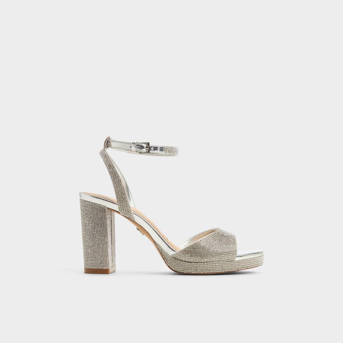 Alluring Silver Women's Iridescent metallics - Strappy heeled sandal, Platform | Aldo Popular