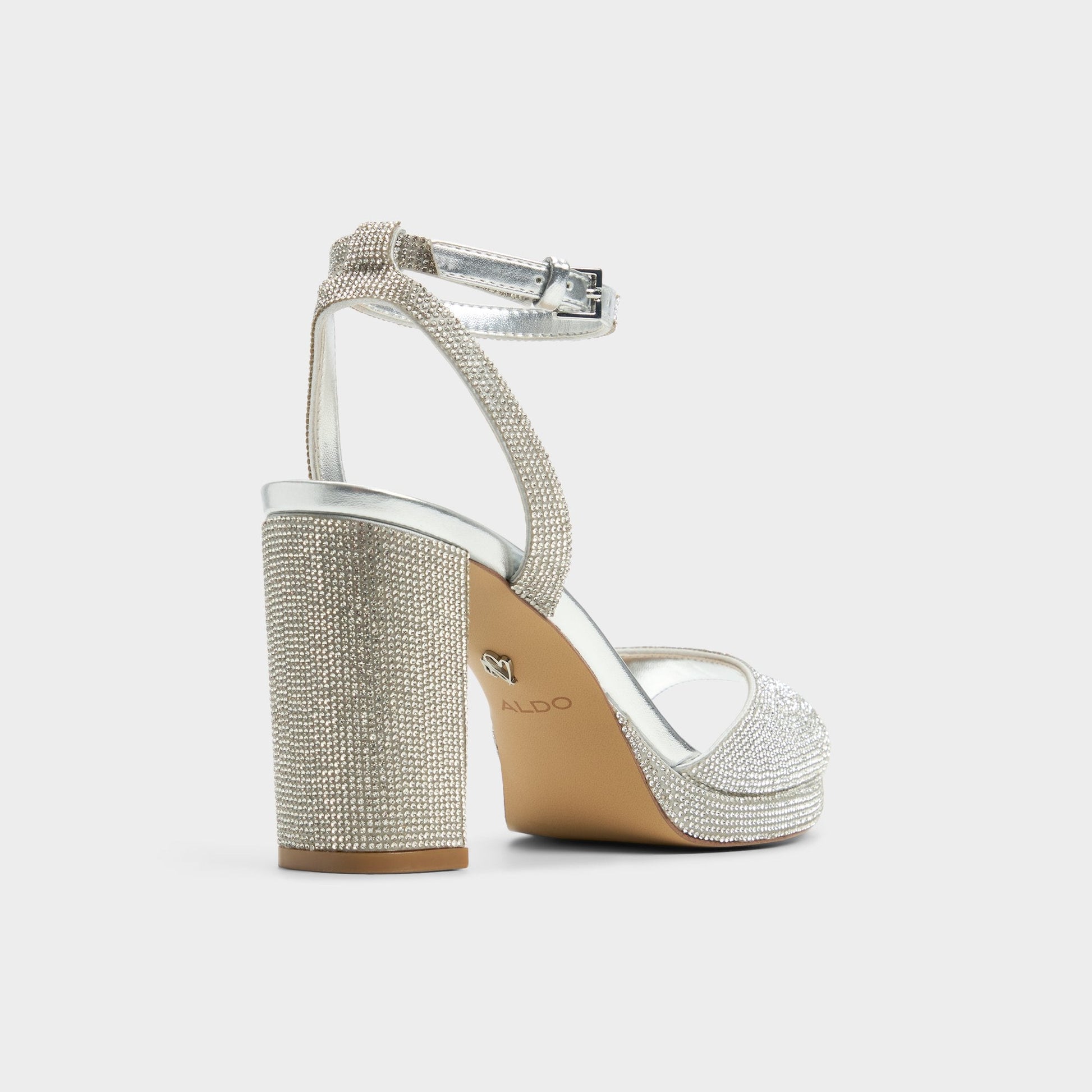 Alluring Silver Women's Iridescent metallics - Strappy heeled sandal, Platform | Aldo Popular
