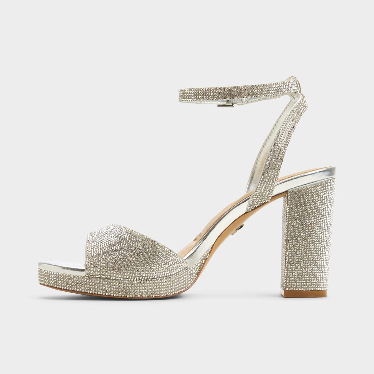 Alluring Silver Women's Iridescent metallics - Strappy heeled sandal, Platform | Aldo Popular