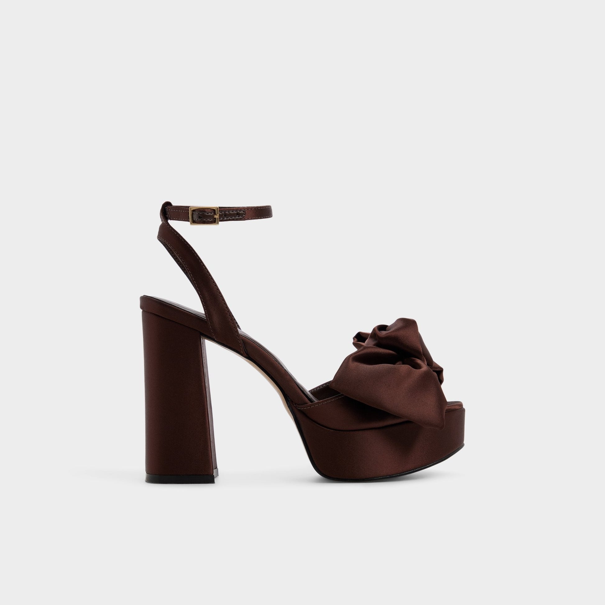 Luscious in Dark Brown - Strappy heeled sandal, Platform | Aldo Trending