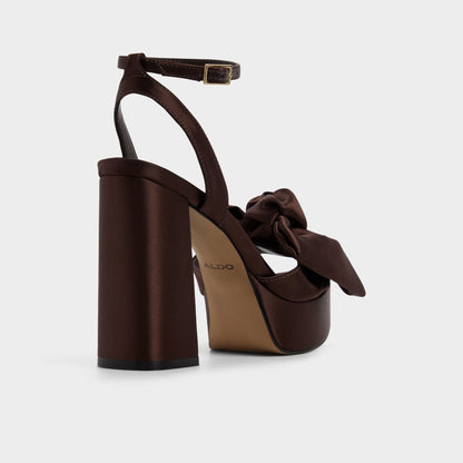 Luscious in Dark Brown - Strappy heeled sandal, Platform | Aldo Trending