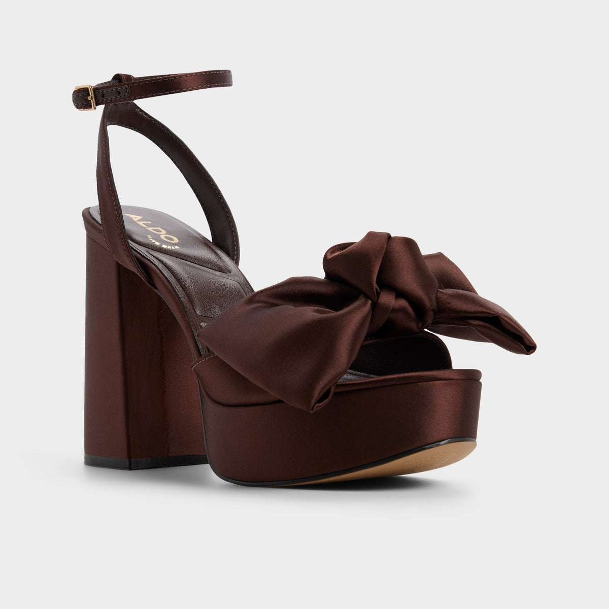 Luscious in Dark Brown - Strappy heeled sandal, Platform | Aldo Trending