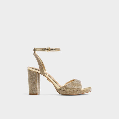 Alluring Champagne Women's Strappy sandals - Strappy heeled sandal, Platform | Aldo Best Seller