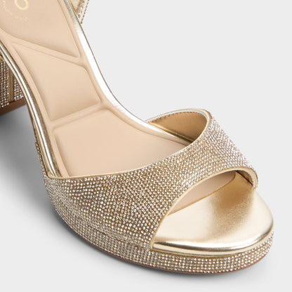 Alluring Champagne Women's Strappy sandals - Strappy heeled sandal, Platform | Aldo Best Seller