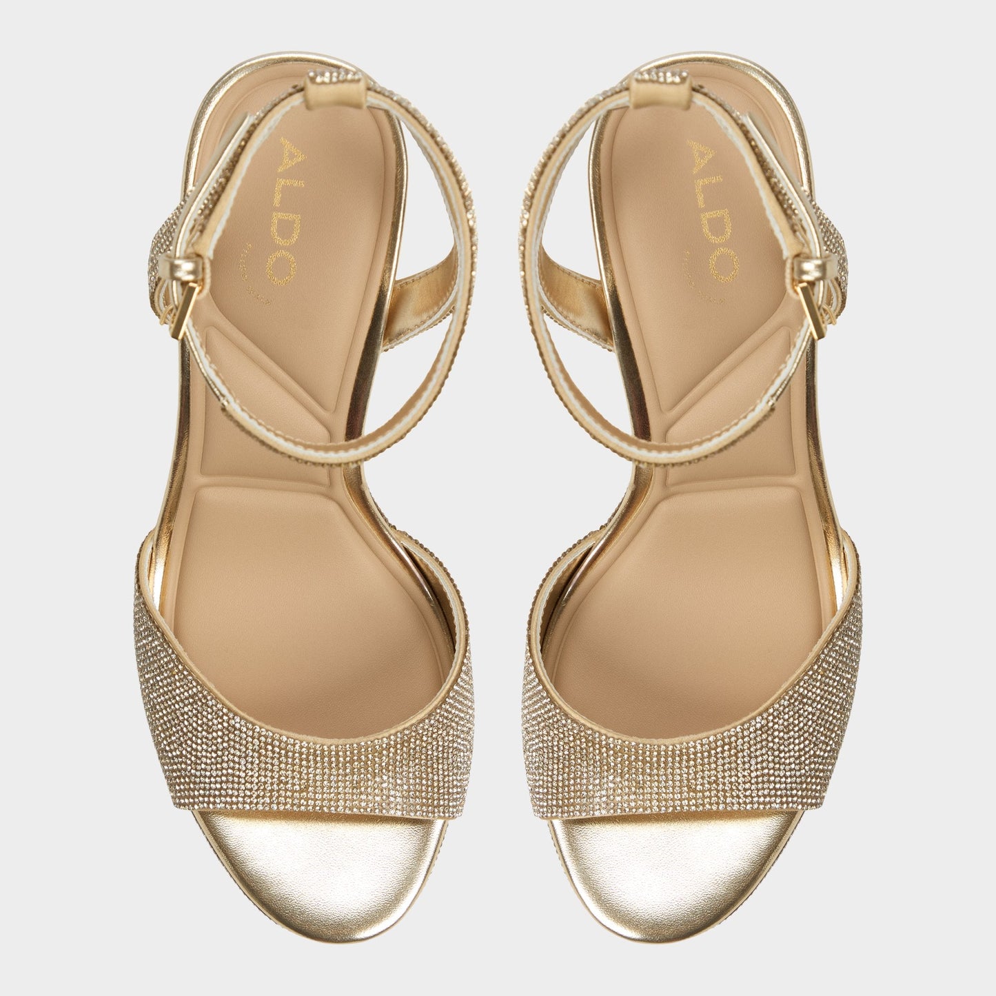 Alluring Champagne Women's Strappy sandals - Strappy heeled sandal, Platform | Aldo Best Seller