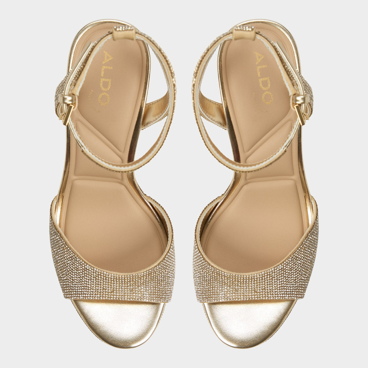 Alluring Champagne Women's Strappy sandals - Strappy heeled sandal, Platform | Aldo Best Seller