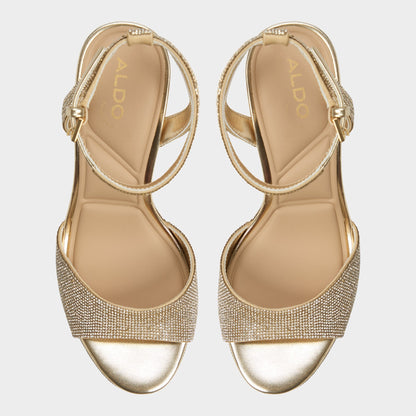 Alluring Champagne Women's Strappy sandals - Strappy heeled sandal, Platform | Aldo Best Seller