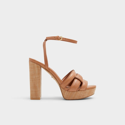 Valaberel Medium Brown Women's Platform sandals - Strappy heeled sandal, Platform | Aldo Recommended
