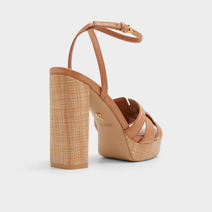 Valaberel Medium Brown Women's Platform sandals - Strappy heeled sandal, Platform | Aldo Recommended