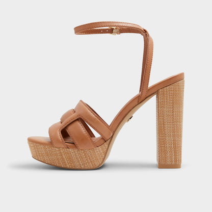 Valaberel Medium Brown Women's Platform sandals - Strappy heeled sandal, Platform | Aldo Recommended