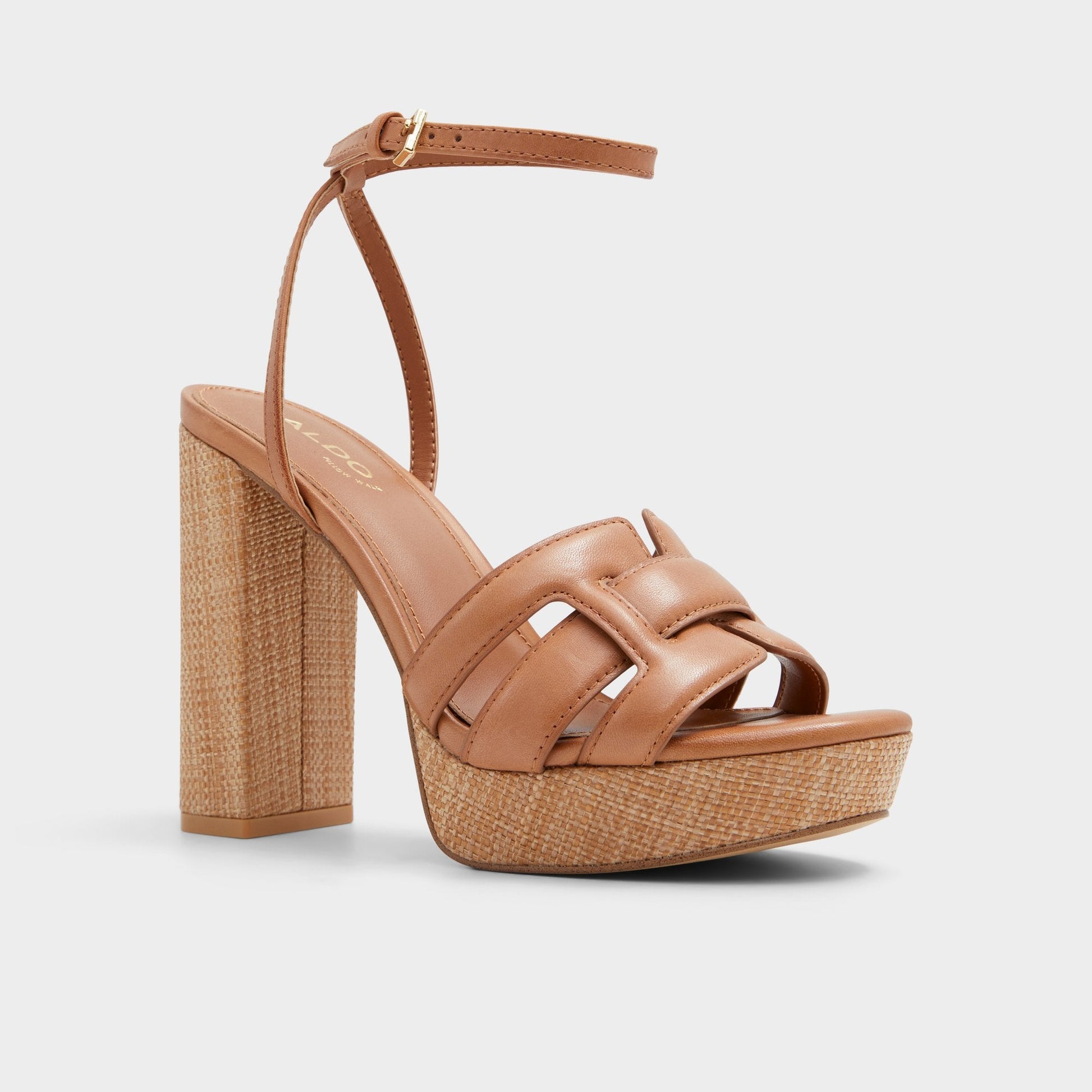 Valaberel Medium Brown Women's Platform sandals - Strappy heeled sandal, Platform | Aldo Recommended