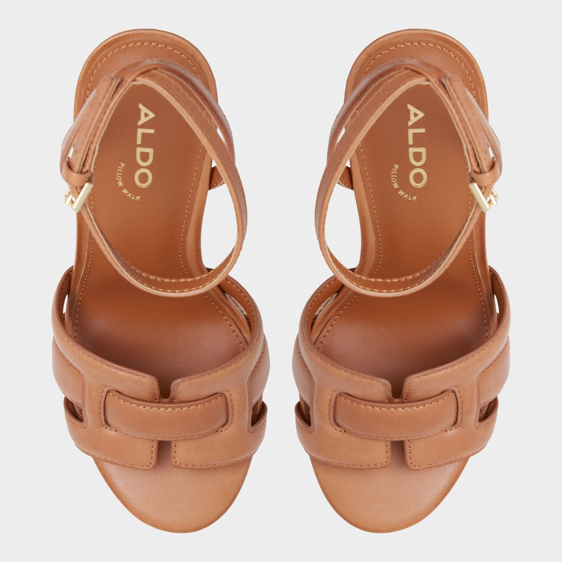 Valaberel Medium Brown Women's Platform sandals - Strappy heeled sandal, Platform | Aldo Recommended